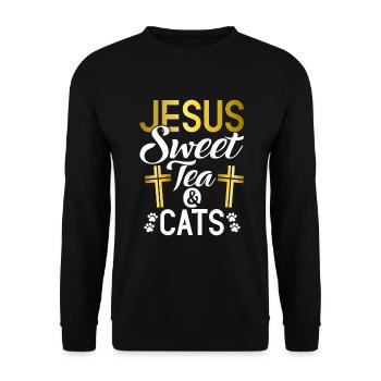 Sweet Tea Lover Gifts - Unisex Sweatshirt - black - Front - Alina (178cm) & Michal (187cm)