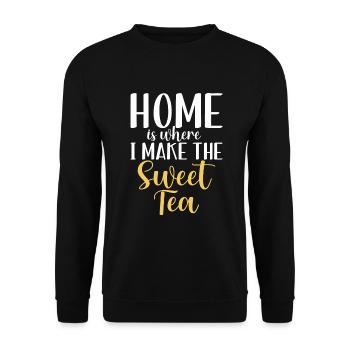 Sweet Tea Lover Gifts - Unisex Sweatshirt - black - Front - Alina (178cm) & Michal (187cm)