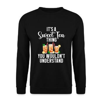 Sweet Tea Lover Gifts - Unisex Sweatshirt - black - Front - Alina (178cm) & Michal (187cm)