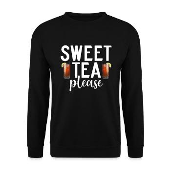 Sweet Tea Lover Gifts - Unisex Sweatshirt - black - Front - Alina (178cm) & Michal (187cm)