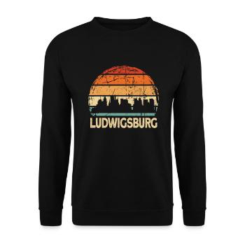 Ludwigsburg - Unisex Pullover - Schwarz - Vorne - Alina (178cm) & Michal (187cm)