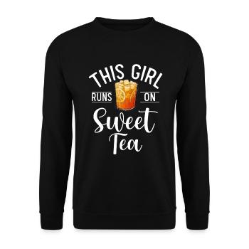 Sweet Tea Lover Gifts - Unisex Sweatshirt - black - Front - Alina (178cm) & Michal (187cm)