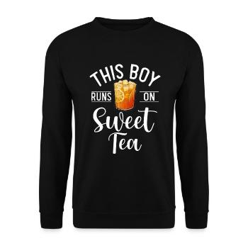 Sweet Tea Lover Gifts - Unisex Sweatshirt - black - Front - Alina (178cm) & Michal (187cm)