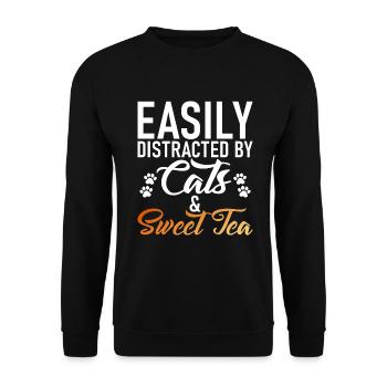 Sweet Tea Lover Gifts - Unisex Sweatshirt - black - Front - Alina (178cm) & Michal (187cm)