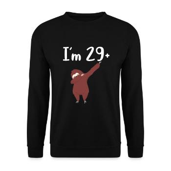 Faultier Liebhaber Faultier Geschenk - Unisex Pullover - Schwarz - Vorne - Alina (178cm) & Michal (187cm)