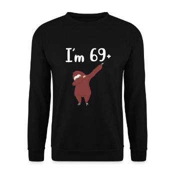 Faultier Liebhaber Faultier Geschenk - Unisex Pullover - Schwarz - Vorne - Alina (178cm) & Michal (187cm)