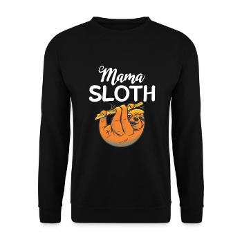 Faultier Liebhaber Faultier Geschenk - Unisex Pullover - Schwarz - Vorne - Alina (178cm) & Michal (187cm)