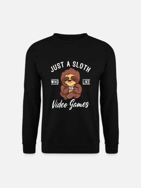 Faultier Liebhaber Faultier Geschenk - Unisex Pullover - Schwarz