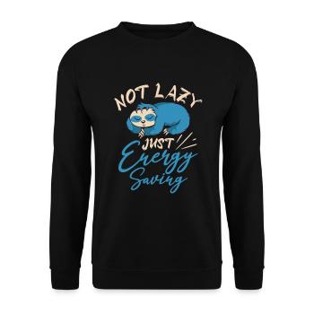 Faultier Liebhaber Faultier Geschenk - Unisex Pullover - Schwarz - Vorne - Alina (178cm) & Michal (187cm)