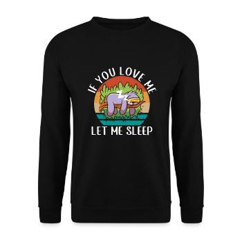 Faultier Liebhaber Faultier Geschenk - Unisex Pullover - Schwarz - Vorne - Alina (178cm) & Michal (187cm)