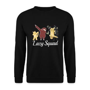 Faultier Liebhaber Faultier Geschenk - Unisex Pullover - Schwarz - Vorne - Alina (178cm) & Michal (187cm)