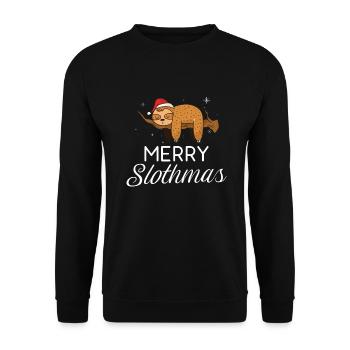 Faultier Liebhaber Faultier Geschenk - Unisex Pullover - Schwarz - Vorne - Alina (178cm) & Michal (187cm)