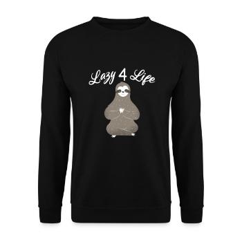 Faultier Liebhaber Faultier Geschenk - Unisex Pullover - Schwarz - Vorne - Alina (178cm) & Michal (187cm)