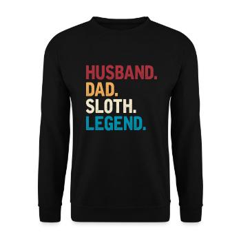 Faultier Liebhaber Faultier Geschenk - Unisex Pullover - Schwarz - Vorne - Alina (178cm) & Michal (187cm)