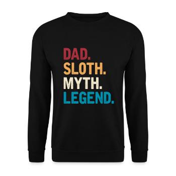 Faultier Liebhaber Faultier Geschenk - Unisex Pullover - Schwarz - Vorne - Alina (178cm) & Michal (187cm)