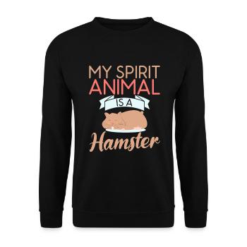 Hamster Lover Hamster Gift - Unisex Sweatshirt - black - Front - Alina (178cm) & Michal (187cm)