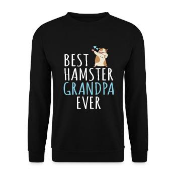 Hamster Liebhaber Hamster Geschenk - Unisex Pullover - Schwarz - Vorne - Alina (178cm) & Michal (187cm)