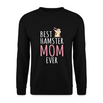 Hamster Lover Hamster Gift - Unisex Sweatshirt - black - Front - Alina (178cm) & Michal (187cm)