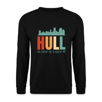Hull - Unisex Sweatshirt - black - Front - Alina (178cm) & Michal (187cm)