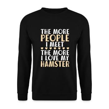Hamster Lover Hamster Gift - Unisex Sweatshirt - black - Front - Alina (178cm) & Michal (187cm)