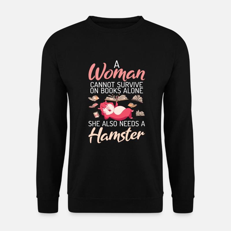 Hamster Liebhaber Hamster Geschenk - Unisex Pullover - Schwarz