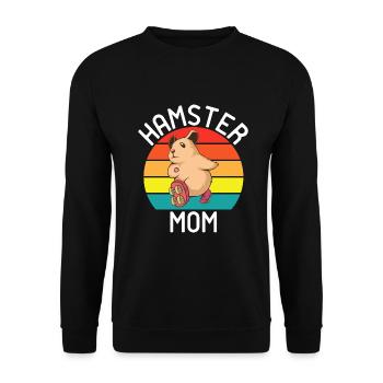 Hamster Liebhaber Hamster Geschenk - Unisex Pullover - Schwarz - Vorne - Alina (178cm) & Michal (187cm)