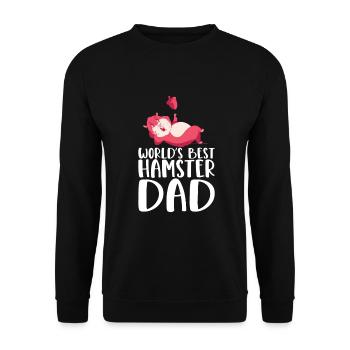 Hamster Liebhaber Hamster Geschenk - Unisex Pullover - Schwarz - Vorne - Alina (178cm) & Michal (187cm)