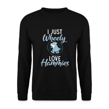Hamster Lover Hamster Gift - Unisex Sweatshirt - black - Front - Alina (178cm) & Michal (187cm)