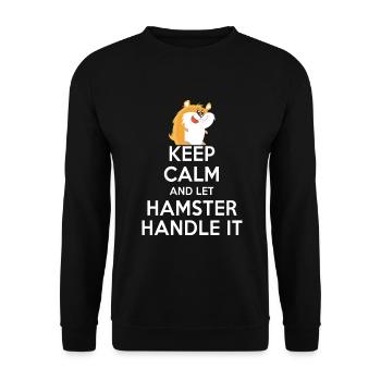 Hamster Lover Hamster Gift - Unisex Sweatshirt - black - Front - Alina (178cm) & Michal (187cm)