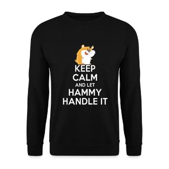 Hamster Lover Hamster Gift - Unisex Sweatshirt - black - Front - Alina (178cm) & Michal (187cm)