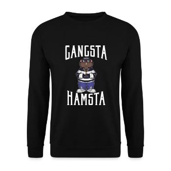 Hamster Lover Hamster Gift - Unisex Sweatshirt - black - Front - Alina (178cm) & Michal (187cm)