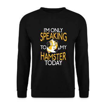 Hamster Lover Hamster Gift - Unisex Sweatshirt - black - Front - Alina (178cm) & Michal (187cm)