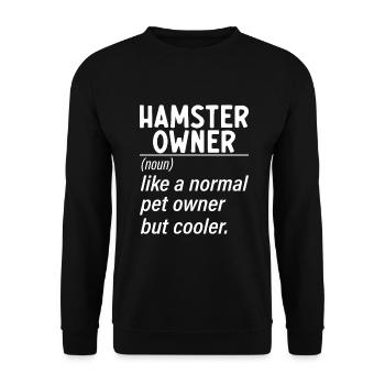 Hamster Lover Hamster Gift - Unisex Sweatshirt - black - Front - Alina (178cm) & Michal (187cm)