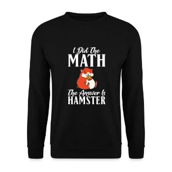 Hamster Lover Hamster Gift - Unisex Sweatshirt - black - Front - Alina (178cm) & Michal (187cm)