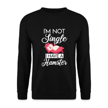 Hamster Lover Hamster Gift - Unisex Sweatshirt - black - Front - Alina (178cm) & Michal (187cm)