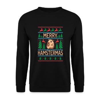 Hamster Lover Hamster Gift - Unisex Sweatshirt - black - Front - Alina (178cm) & Michal (187cm)