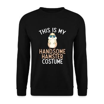 Hamster Lover Hamster Gift - Unisex Sweatshirt - black - Front - Alina (178cm) & Michal (187cm)