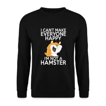 Hamster Lover Hamster Gift - Unisex Sweatshirt - black - Front - Alina (178cm) & Michal (187cm)