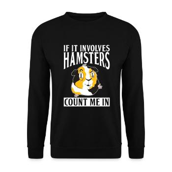 Hamster Lover Hamster Gift - Unisex Sweatshirt - black - Front - Alina (178cm) & Michal (187cm)