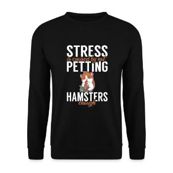 Hamster Lover Hamster Gift - Unisex Sweatshirt - black - Front - Alina (178cm) & Michal (187cm)