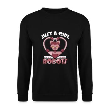 Roboter - Unisex Pullover - Schwarz - Vorne - Alina (178cm) & Michal (187cm)
