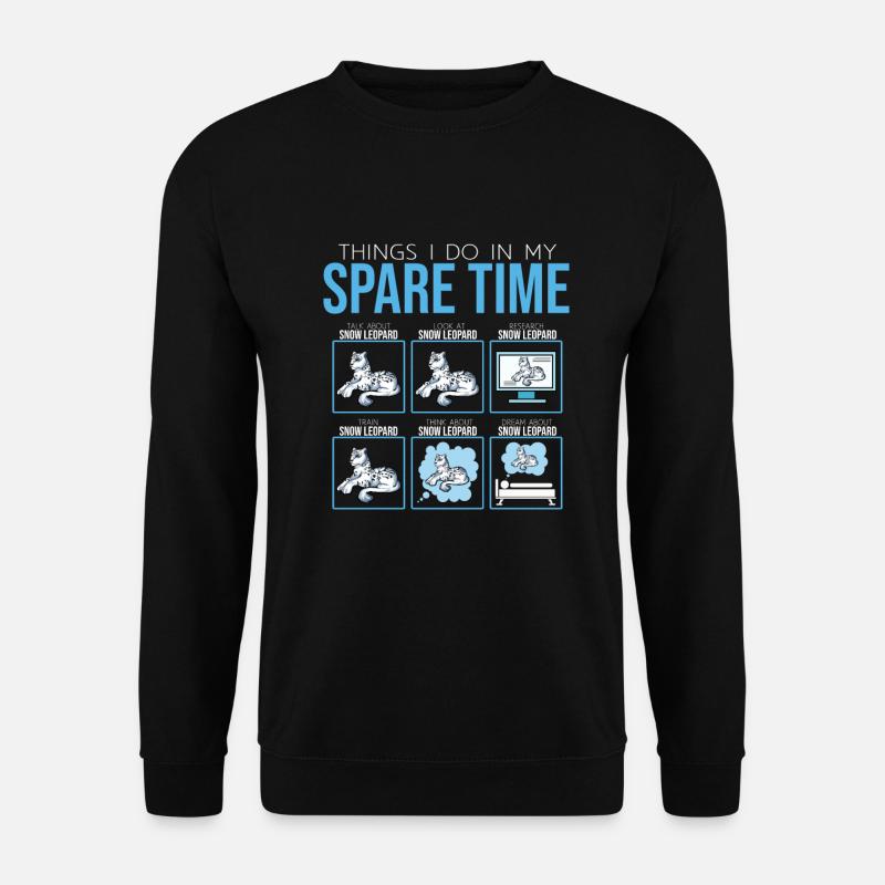 Schneeleopard - Unisex Pullover - Schwarz