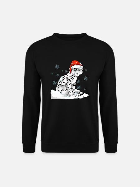 Schneeleopard - Unisex Pullover - Schwarz