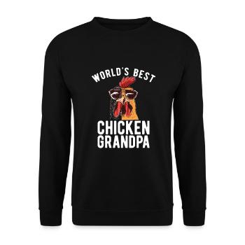 Cadeaux de poulet Propriétaire de poulet - Sweat-shirt Unisexe - noir - Devant - Alina (178cm) & Michal (187cm)