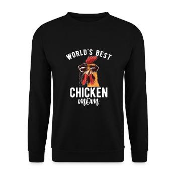 Cadeaux de poulet Propriétaire de poulet - Sweat-shirt Unisexe - noir - Devant - Alina (178cm) & Michal (187cm)