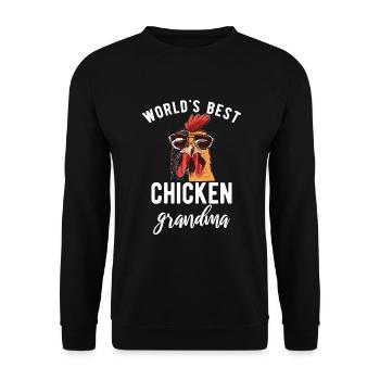 Cadeaux de poulet Propriétaire de poulet - Sweat-shirt Unisexe - noir - Devant - Alina (178cm) & Michal (187cm)