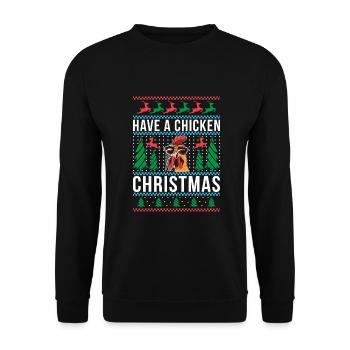 Cadeaux de poulet Propriétaire de poulet - Sweat-shirt Unisexe - noir - Devant - Alina (178cm) & Michal (187cm)