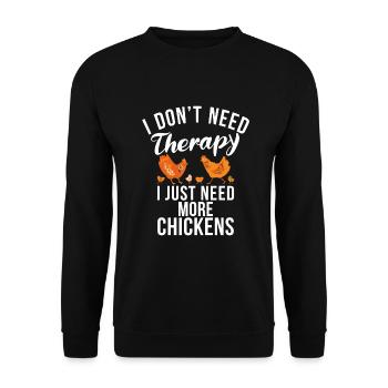Cadeaux de poulet Propriétaire de poulet - Sweat-shirt Unisexe - noir - Devant - Alina (178cm) & Michal (187cm)