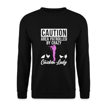 Cadeaux de poulet Propriétaire de poulet - Sweat-shirt Unisexe - noir - Devant - Alina (178cm) & Michal (187cm)