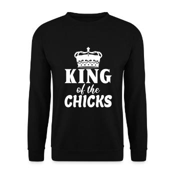 Cadeaux de poulet Propriétaire de poulet - Sweat-shirt Unisexe - noir - Devant - Alina (178cm) & Michal (187cm)